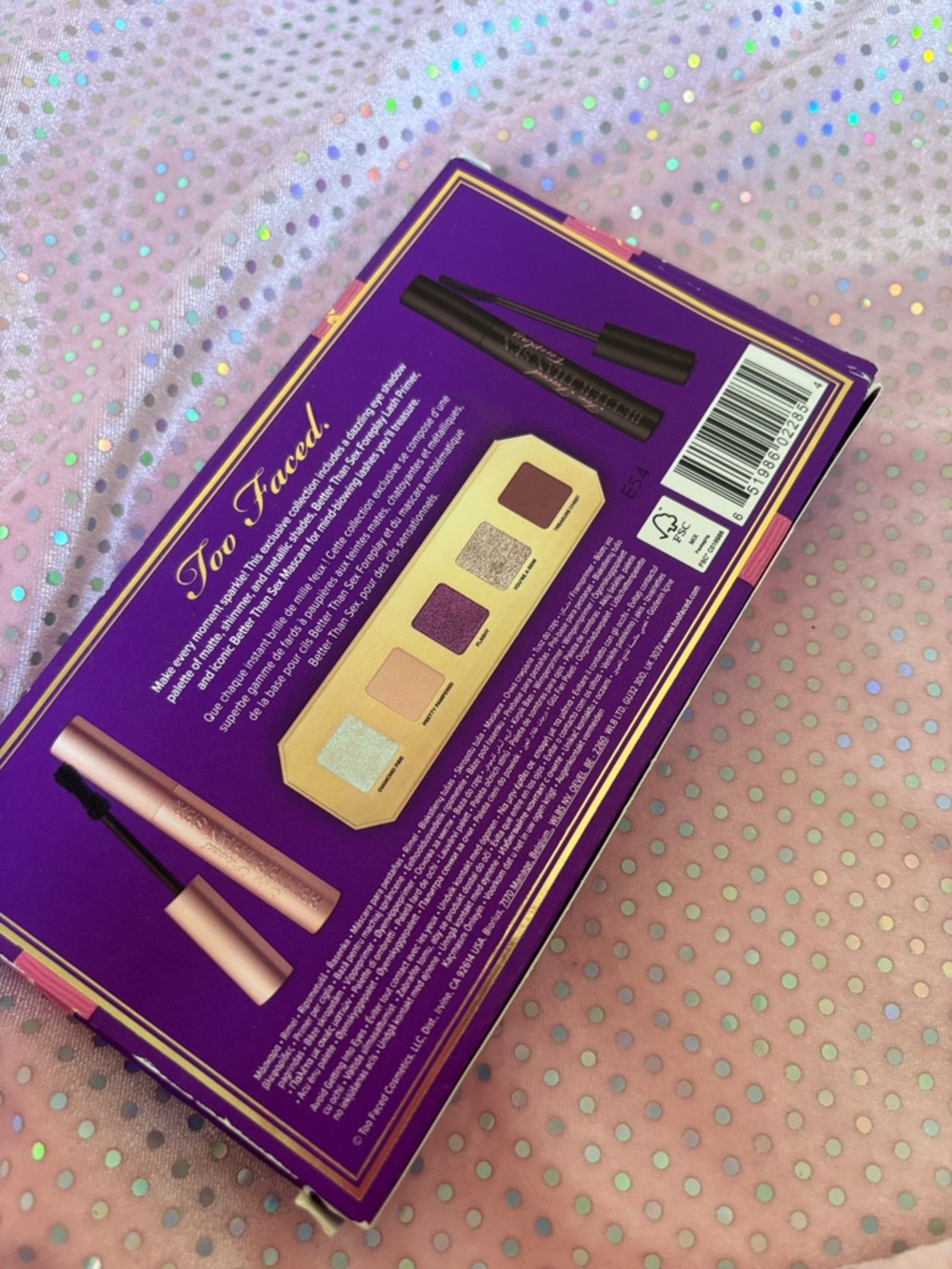 Too Faced Purple Eyeshadow Palette – Purple & Gold Accents